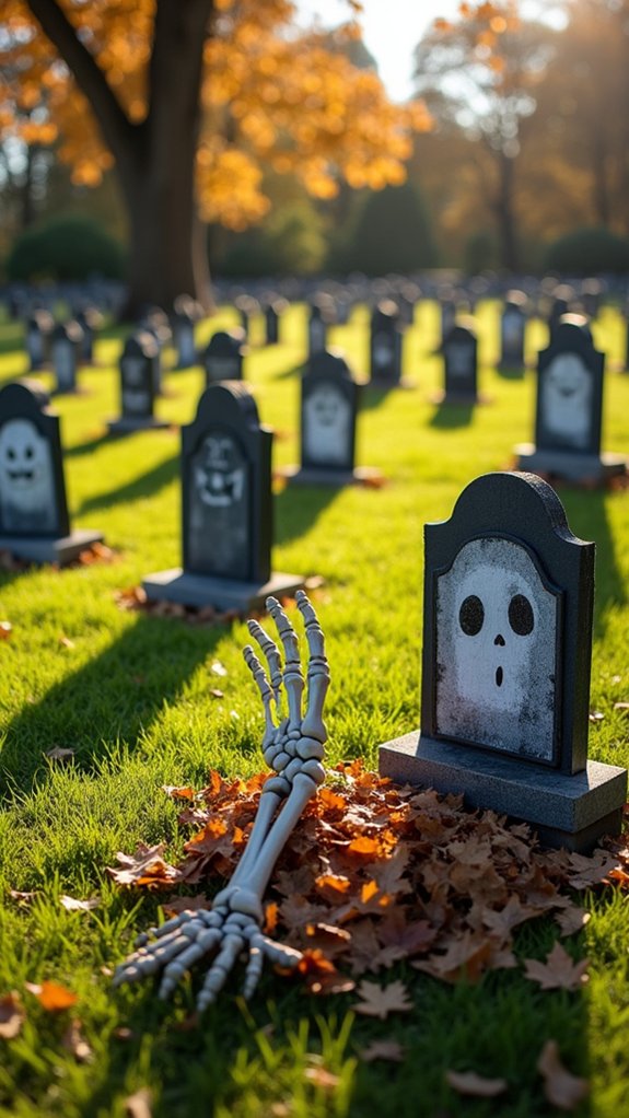 diy spooky yard tombstones