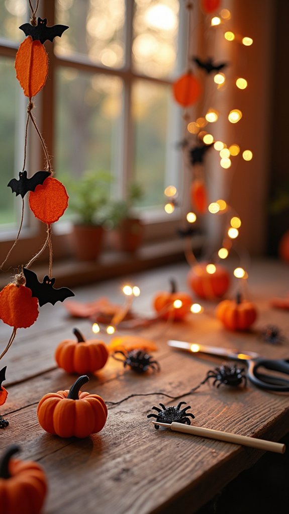 festive halloween garland diy
