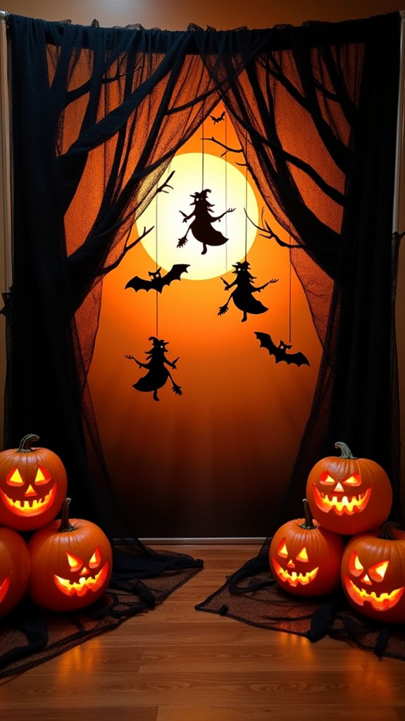 frightening halloween photo backdrop