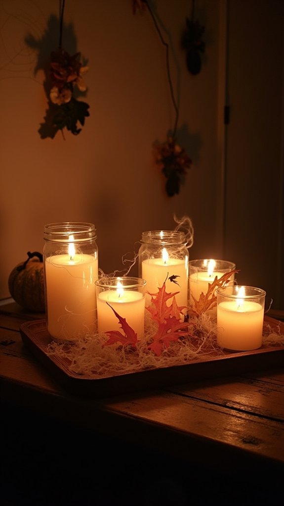 floating candles enhance atmosphere