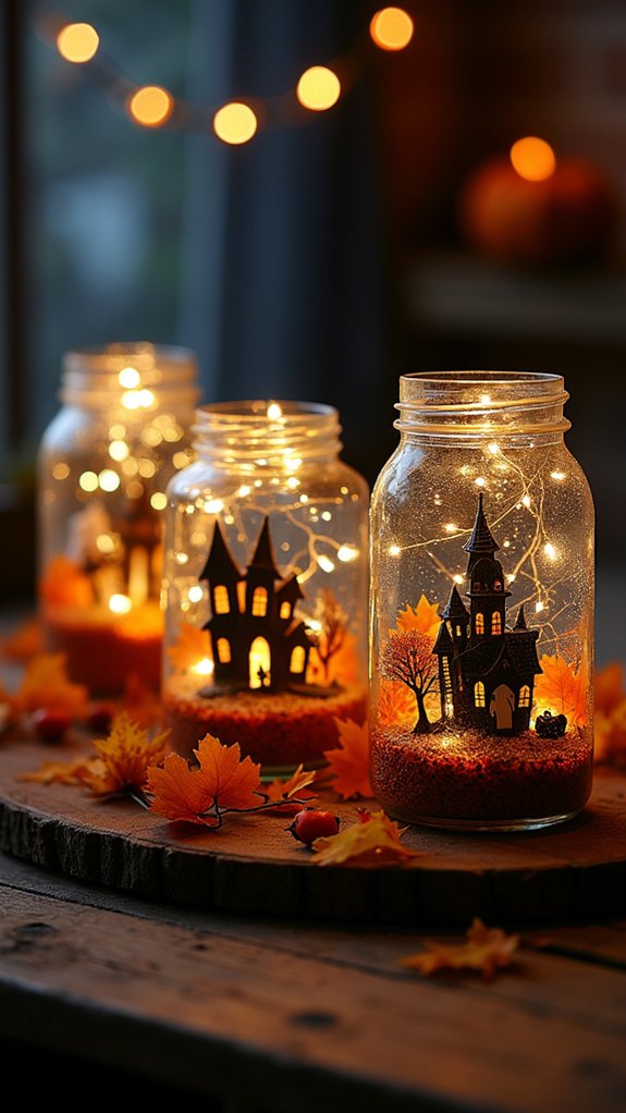 whimsical halloween jar decorations