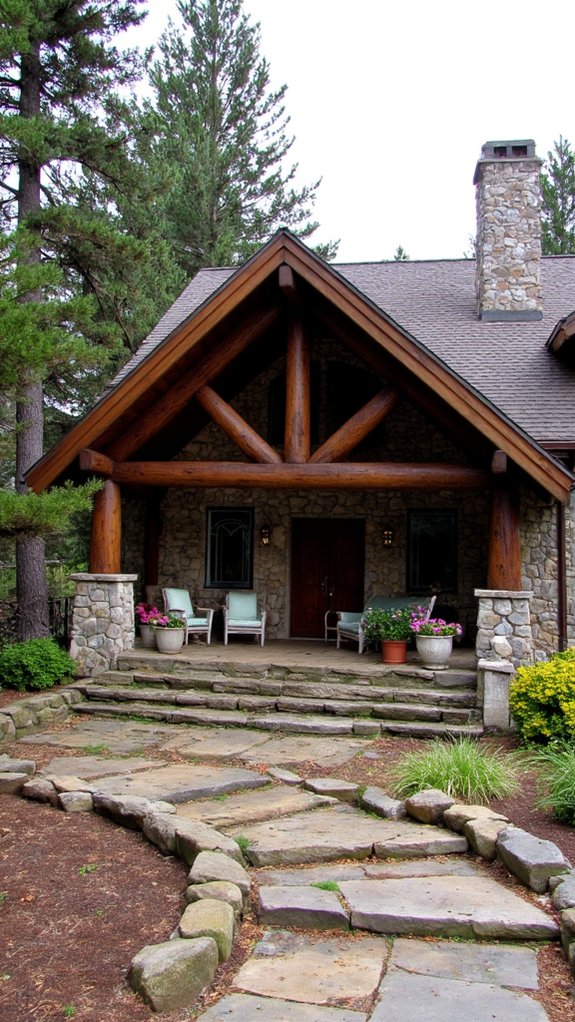 sophisticated natural mountain retreat