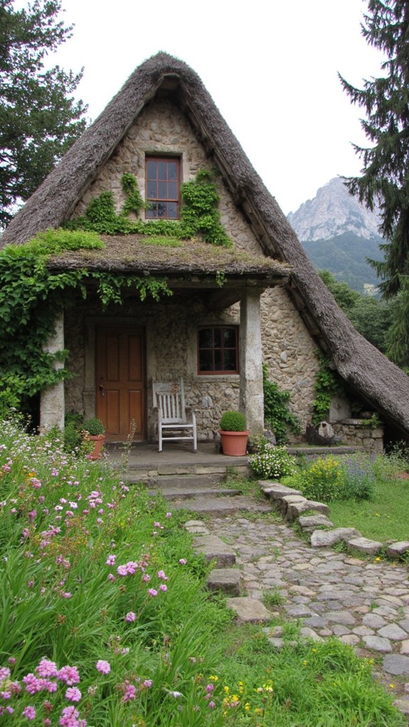 charming thatched roof cottage