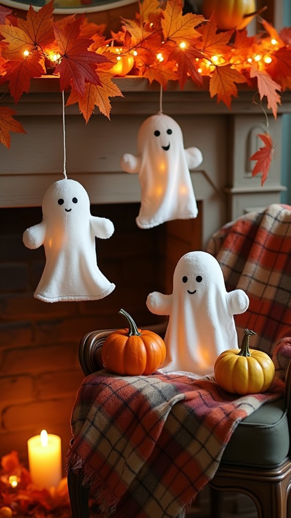 whimsical plush ghost decor