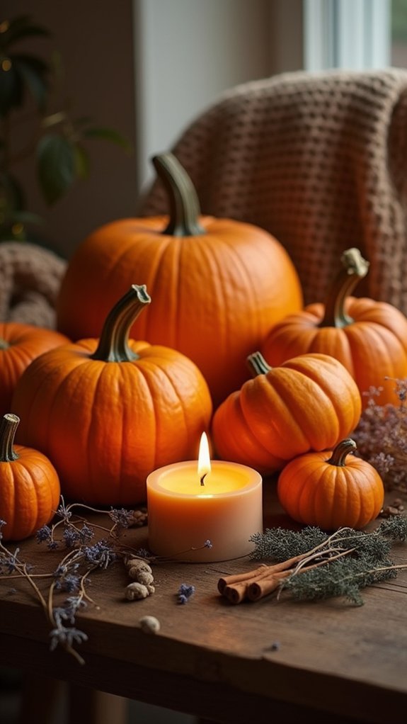 cozy autumn candle ambiance