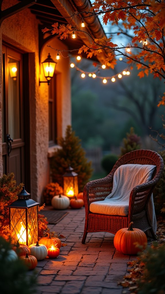 cozy autumn lantern atmosphere