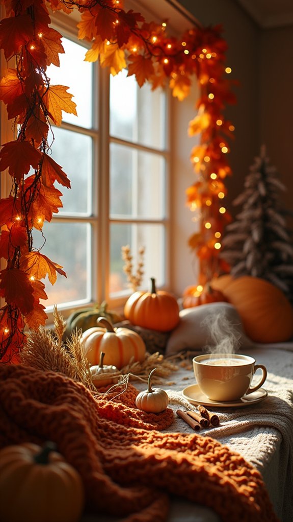 elegant autumnal garlands decor