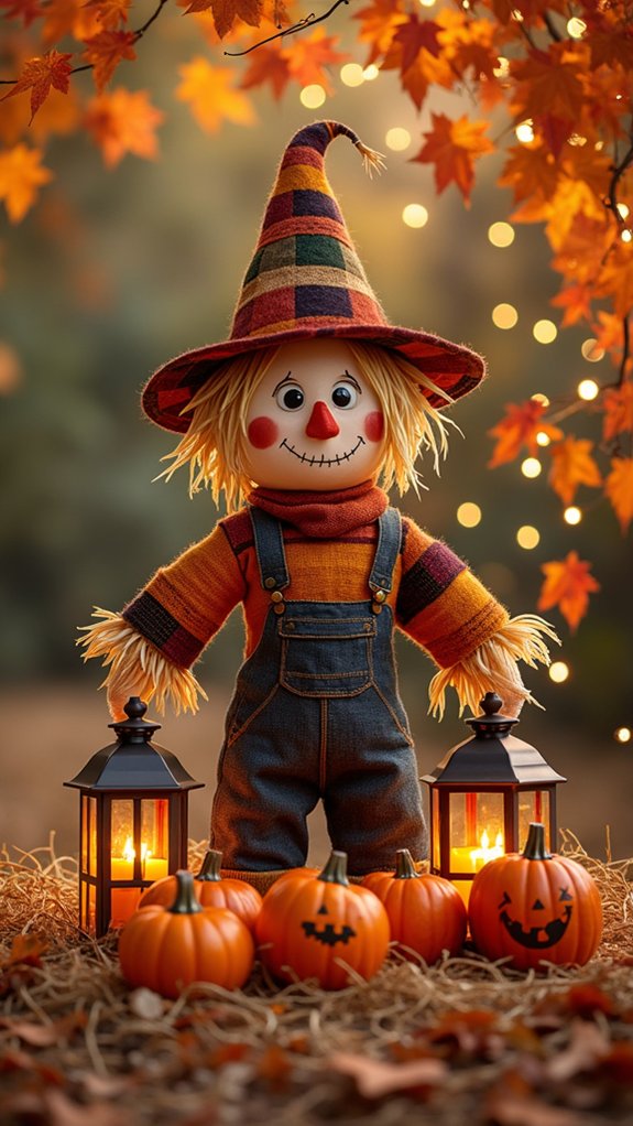 charming autumn scarecrow displays