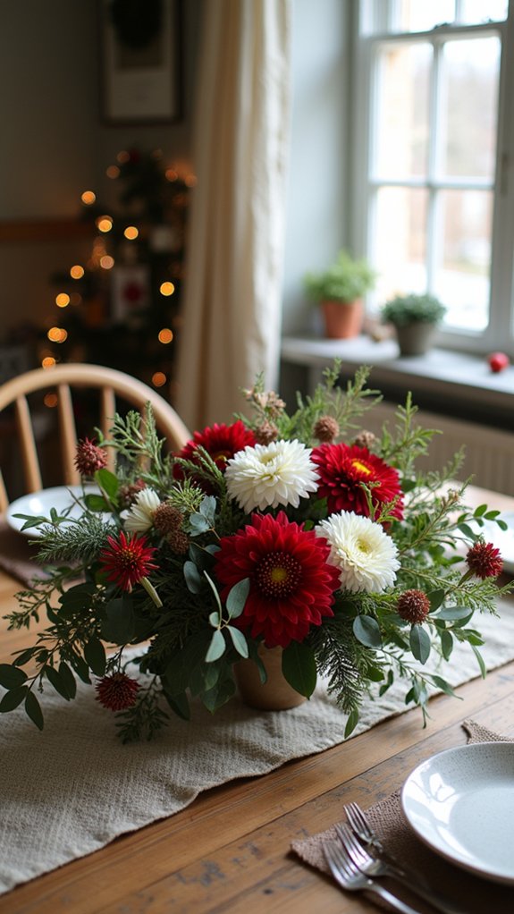 natural seasonal floral centerpieces