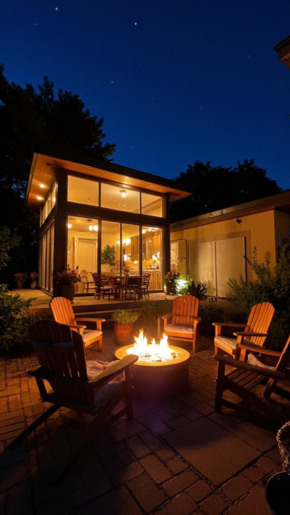 cozy outdoor fire pit