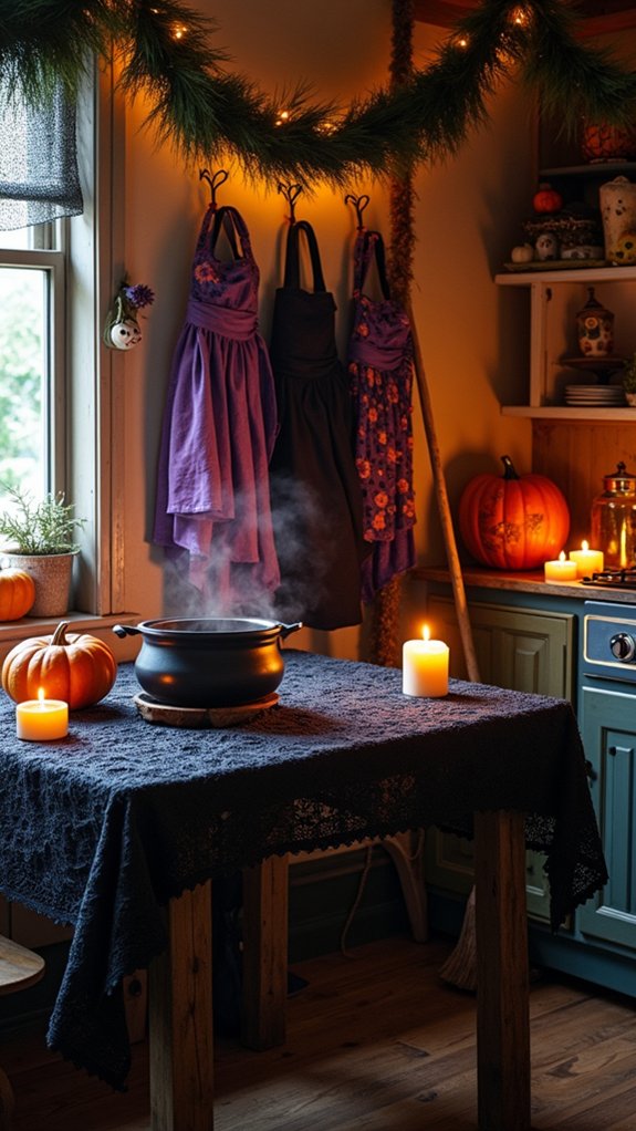 whimsical witchy kitchen aprons