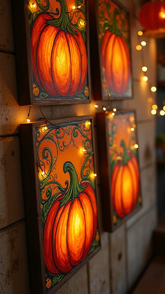 festive pumpkin wall decor