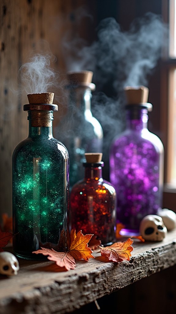 enchanting halloween potion display