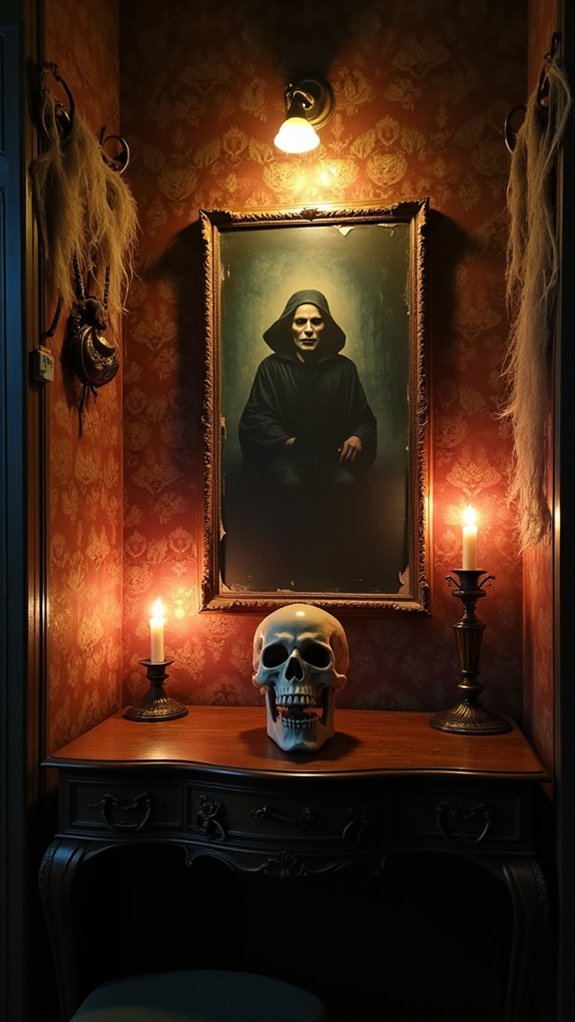 eerie halloween movie decor