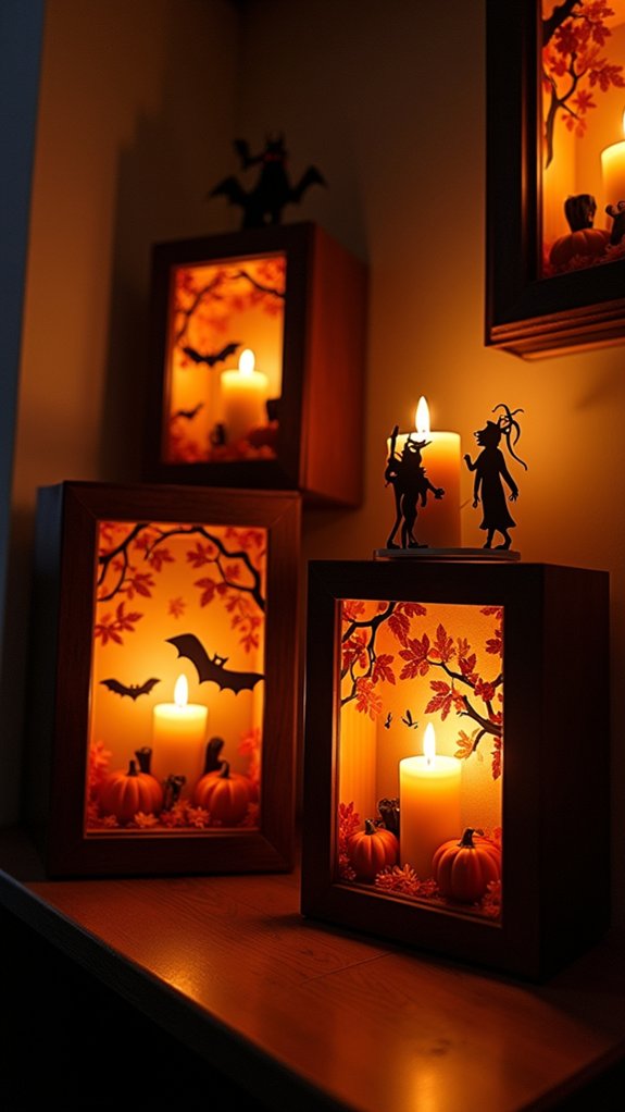 fall shadow box decor