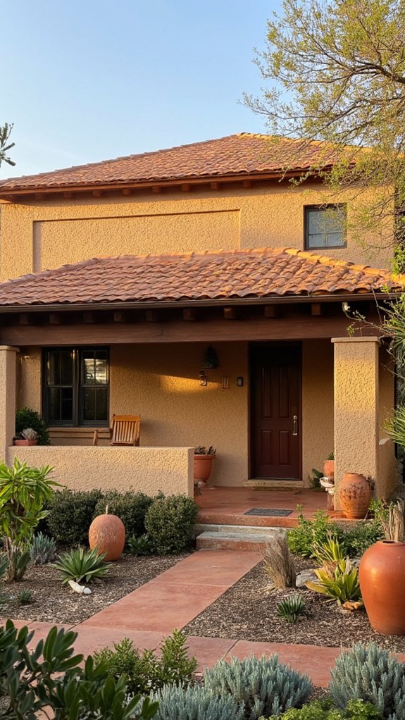 warm earthy home exterior
