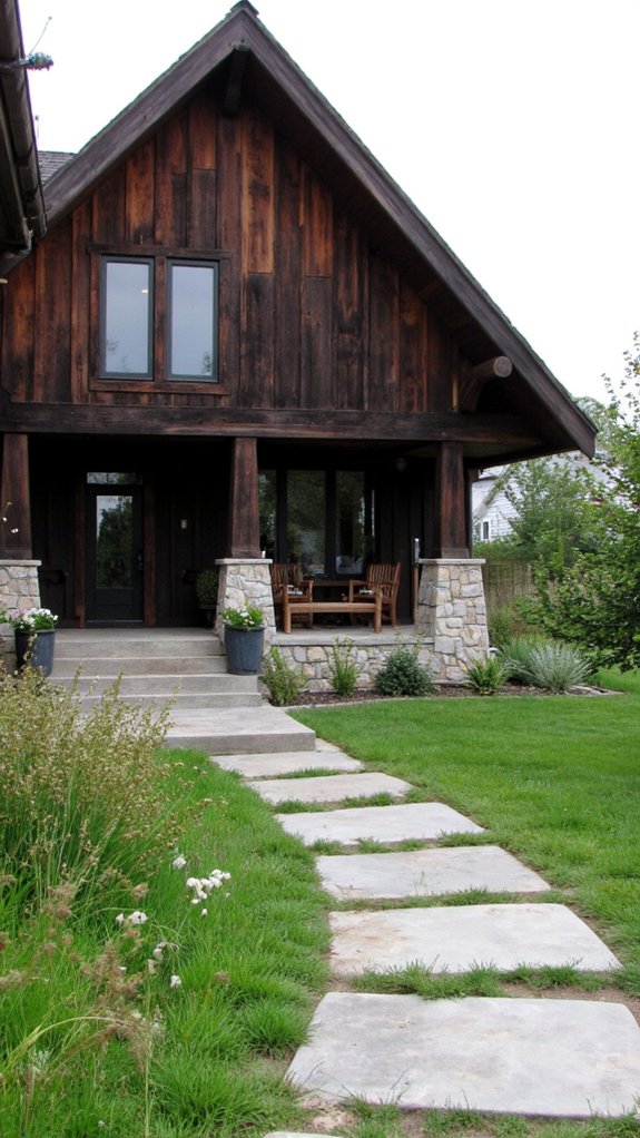 sophisticated modern exterior contrast