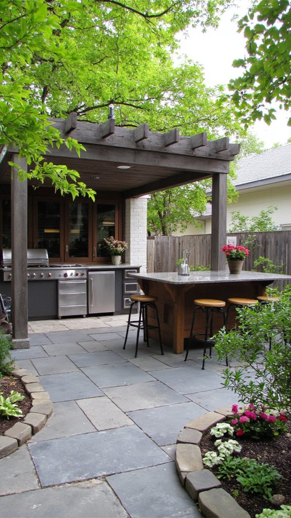 inviting outdoor cooking space