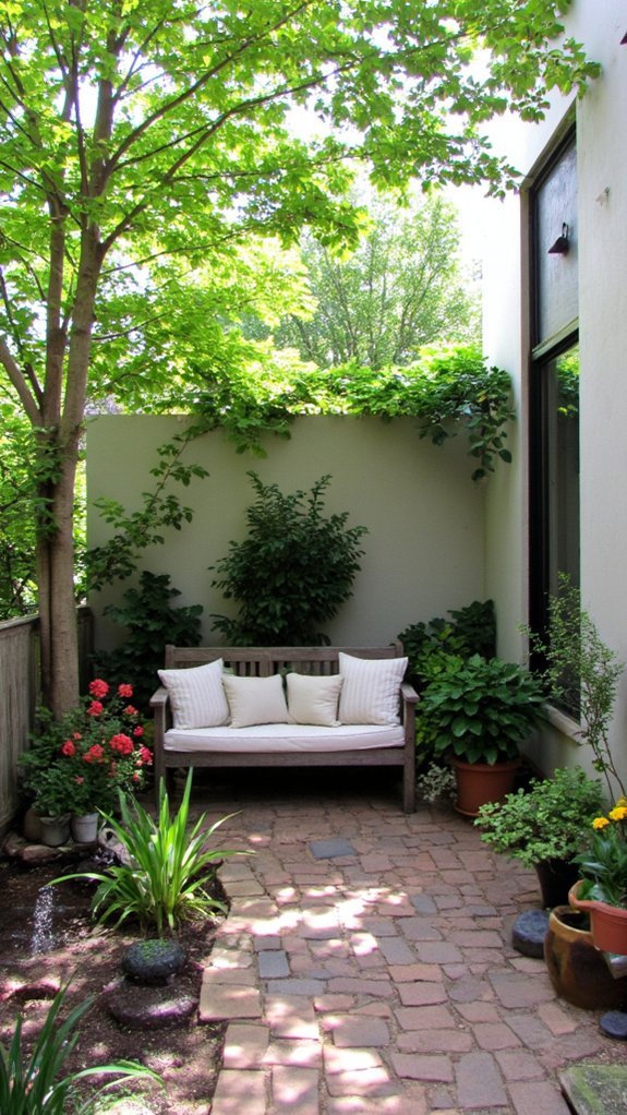 tranquil backyard meditation space