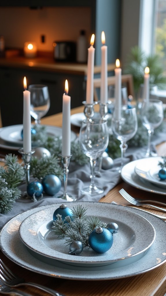 elegant silver charger setting