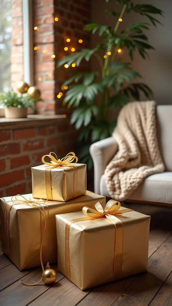 elegant gold gift wrap