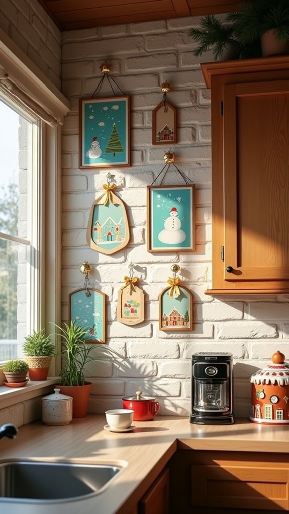 playful holiday wall art