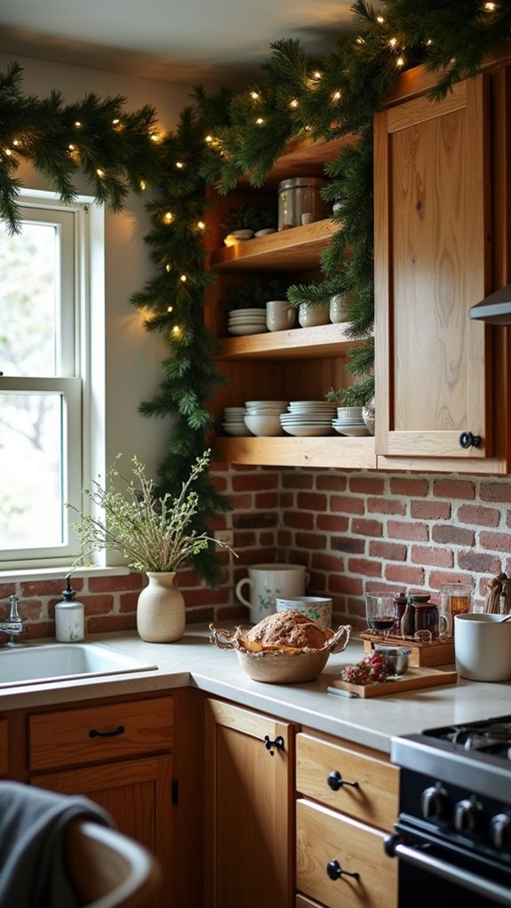 festive garland for kitchens