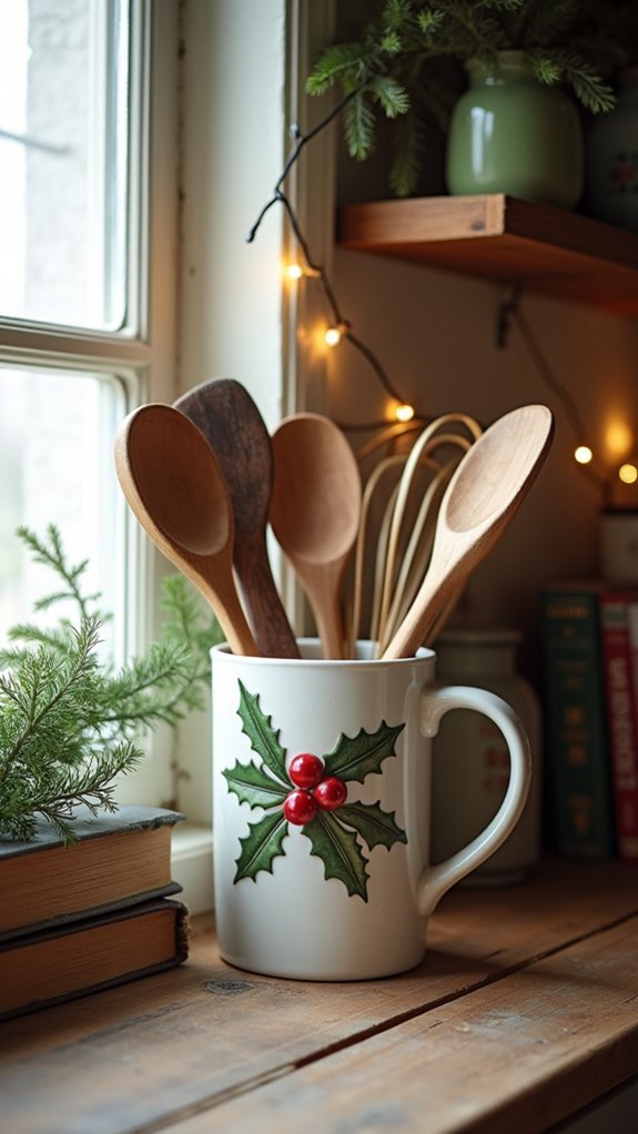 festive kitchen utensil organization