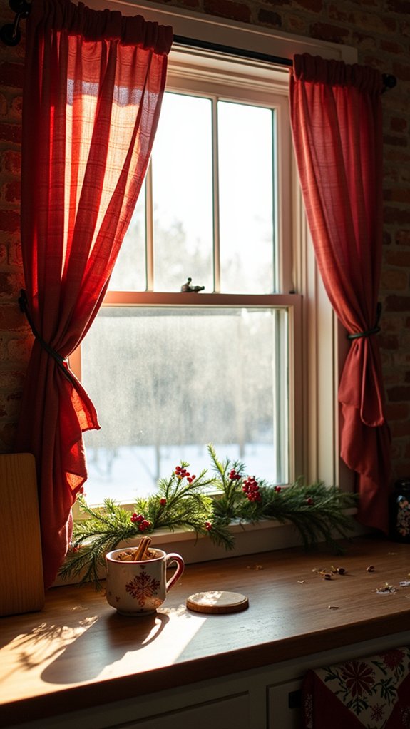 festive kitchen window treatments