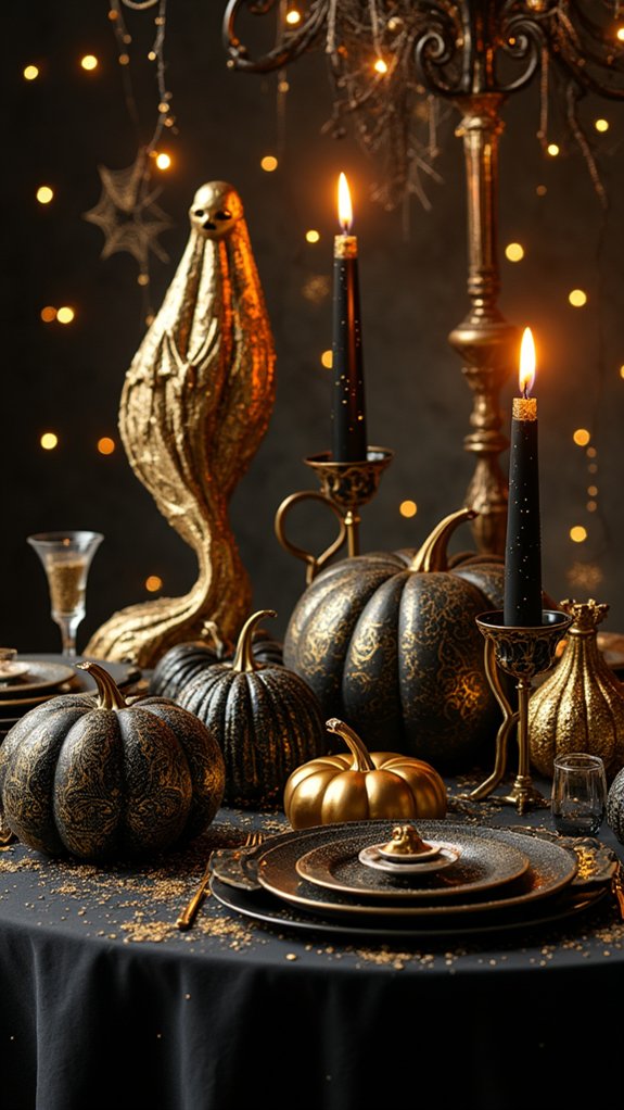 gold leafed whimsical ghosts