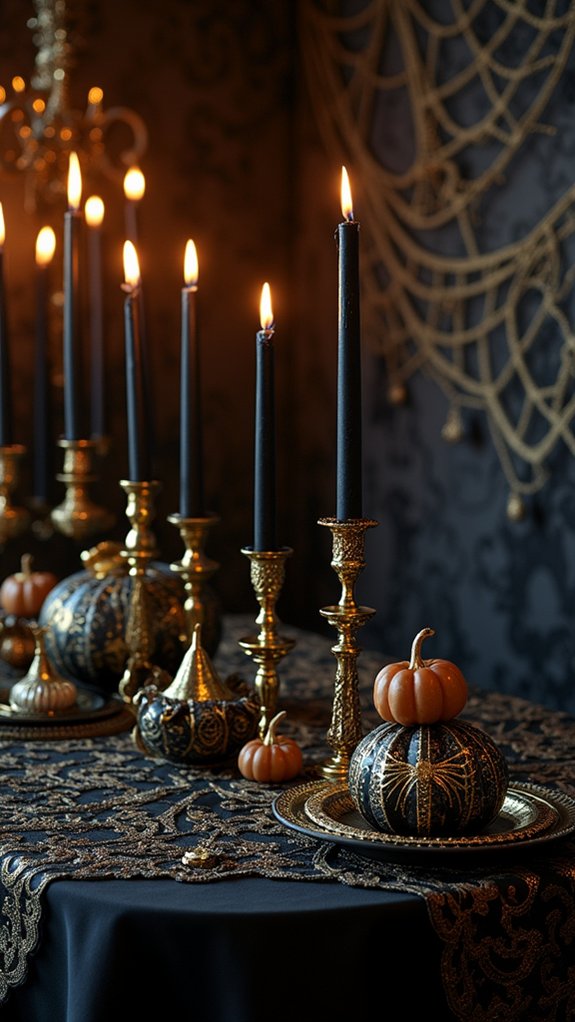 luxe spider web accents