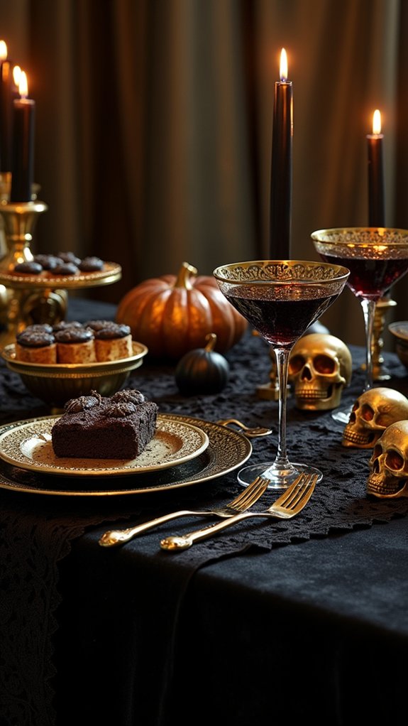 elegant black and gold