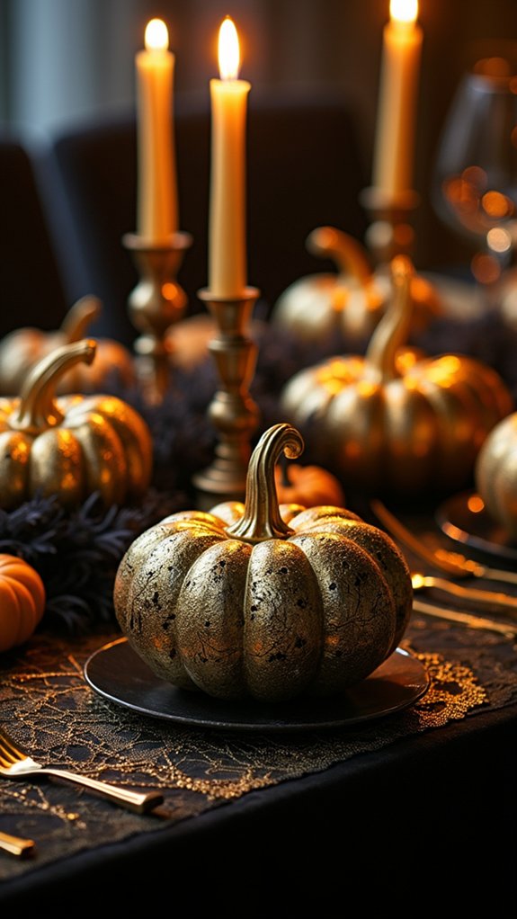 elegant pumpkin place cards