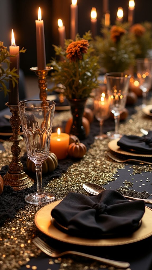 stylish halloween table decor