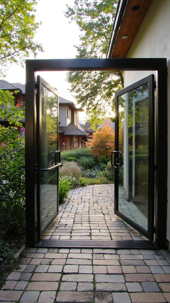 elegant glass steel gates