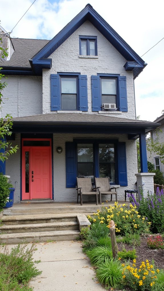 warm grey bold accents