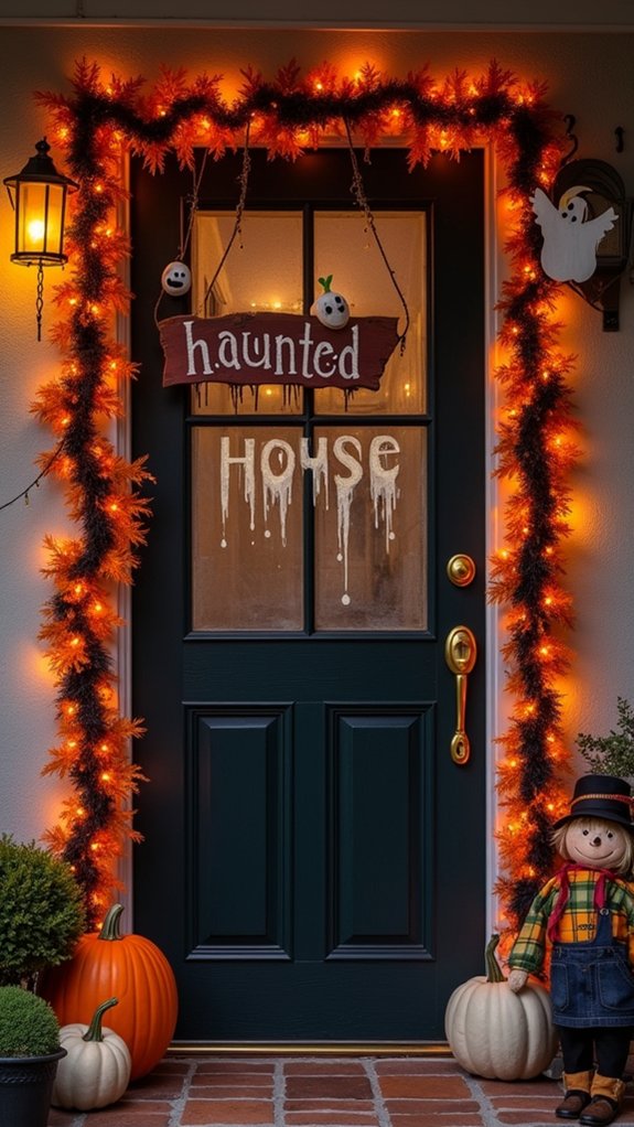 spooky haunted house sign
