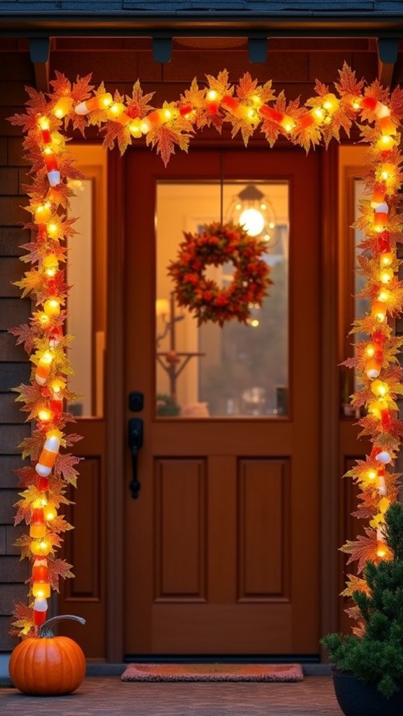 festive halloween door decoration