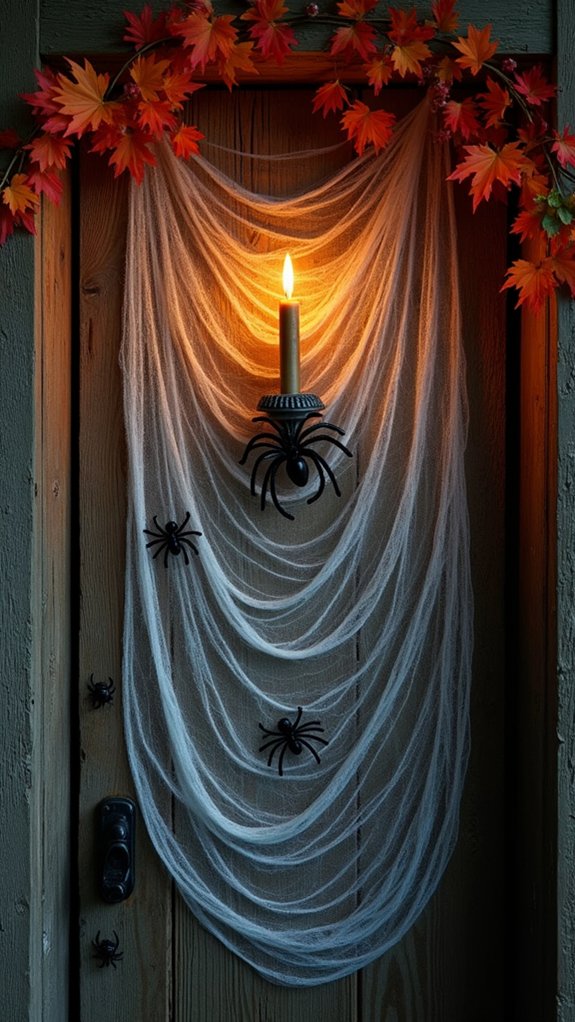 eerie atmosphere with cobwebs