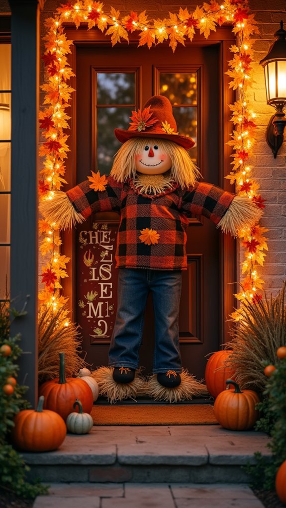 charming halloween front door