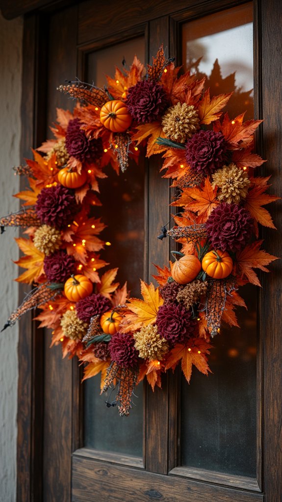 festive halloween door decoration