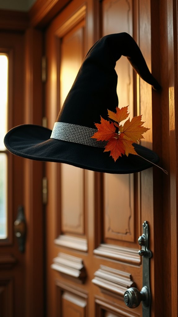 whimsical halloween door decor