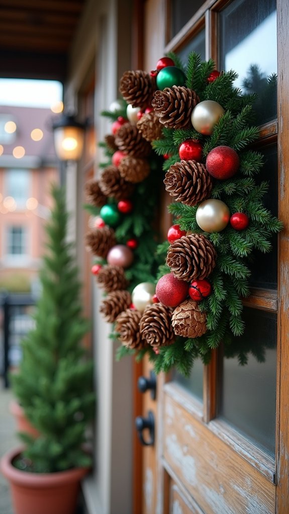 pinecone ornament holiday wreath