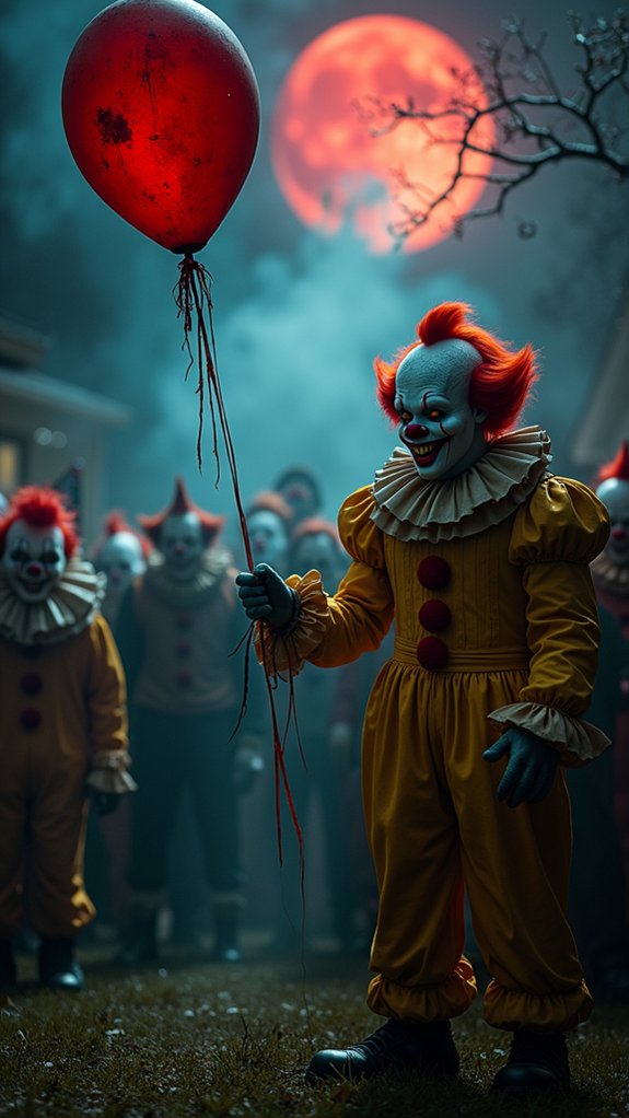 terrifying halloween clown decor