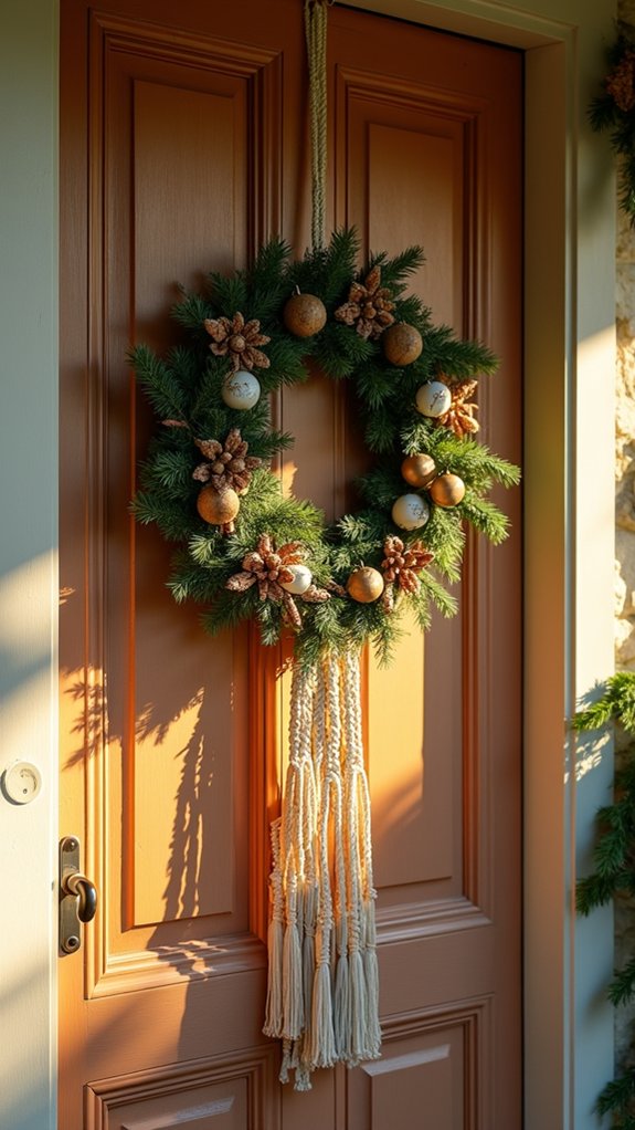 boho chic holiday wreath