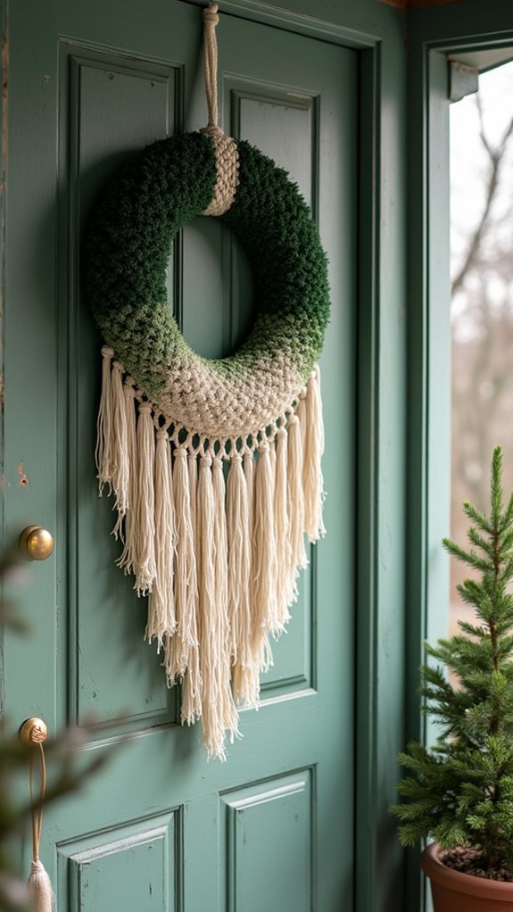 ombre gradient macrame wreath