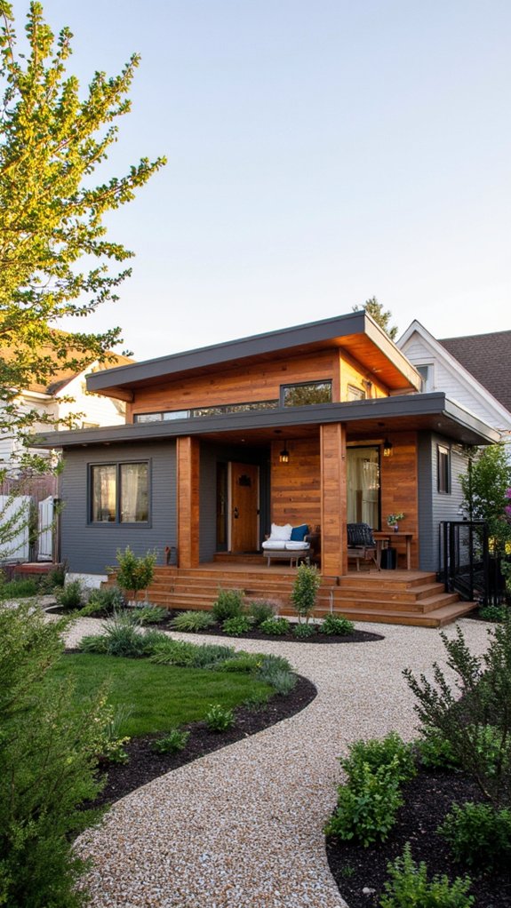 cozy natural wood accents