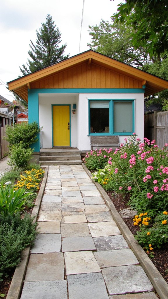 vibrant exterior color accents