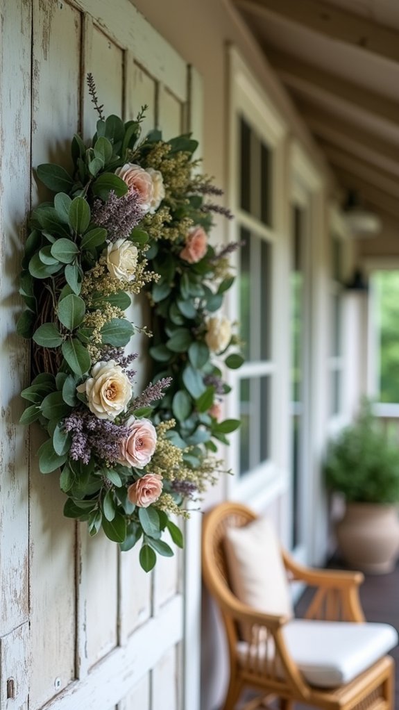 vintage eucalyptus floral arrangement