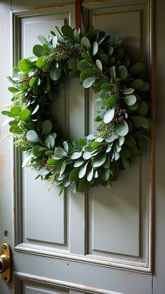 layered eucalyptus holiday wreath